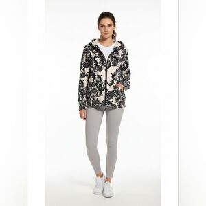 Lululemon Size 10 Scuba Hoodie* Stretch Jacket Laceoflage Polar Cream Black